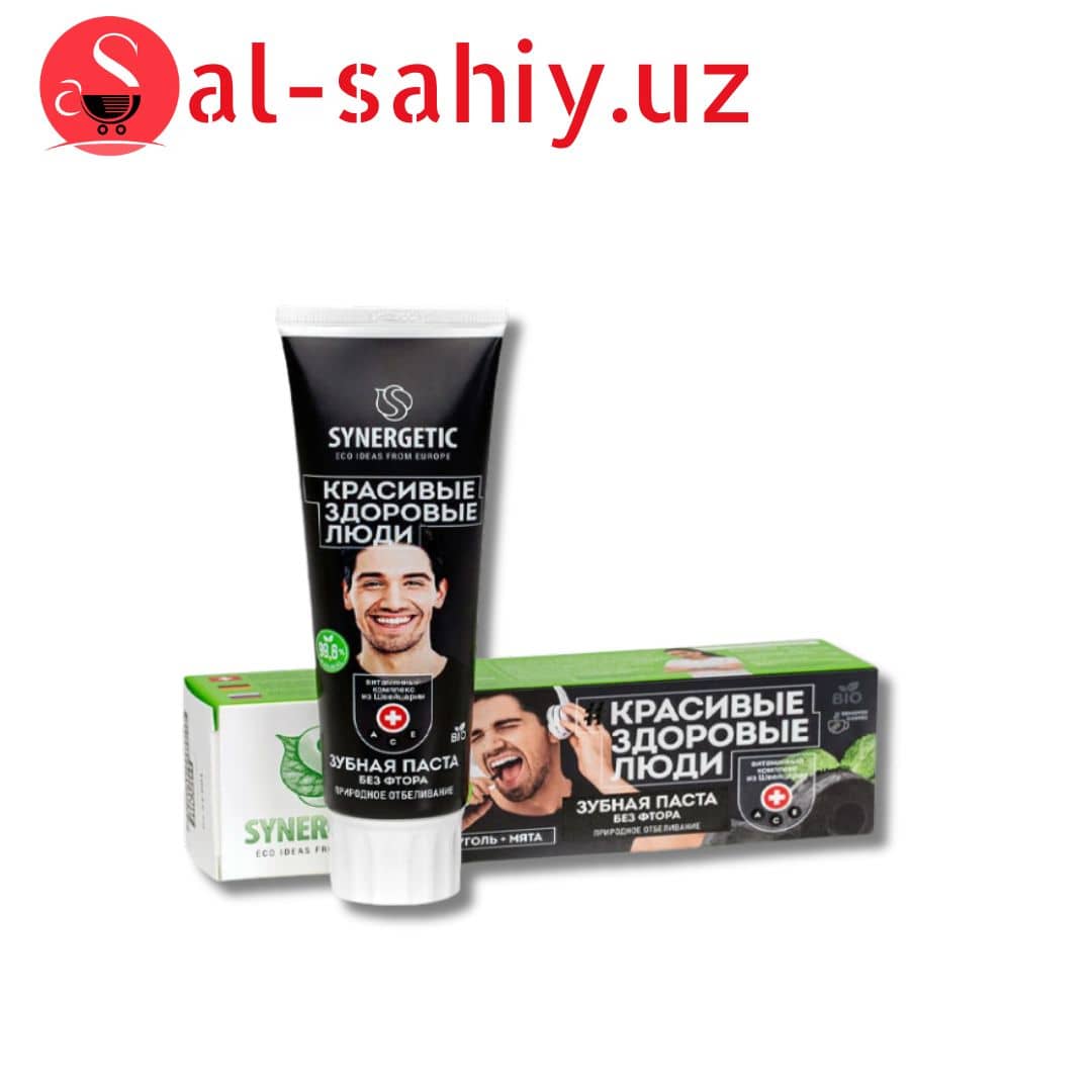 Зубная паста SYNERGETIC природное отбеливание, 100 гр 1