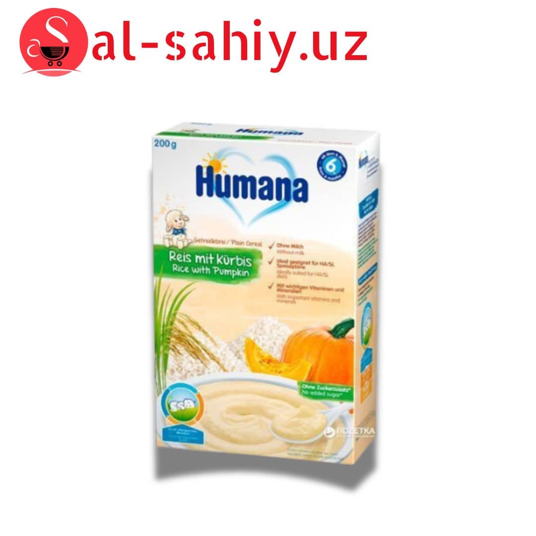 Детский питание Humana GB RK Безмолочная рисовая каша с тыквой 200гр 1