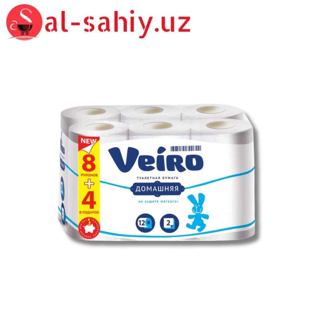 Бумага туалетная Veiro 12шт 2сл домашняя ВЕЙРО ,,, 1