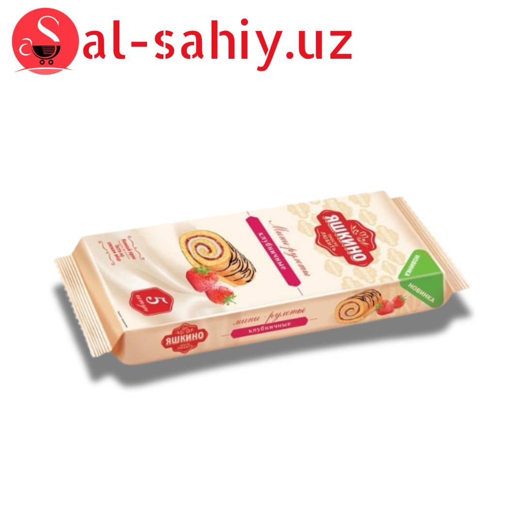 Мини Рулеты "Яшкино" Клубничный 175гр 1