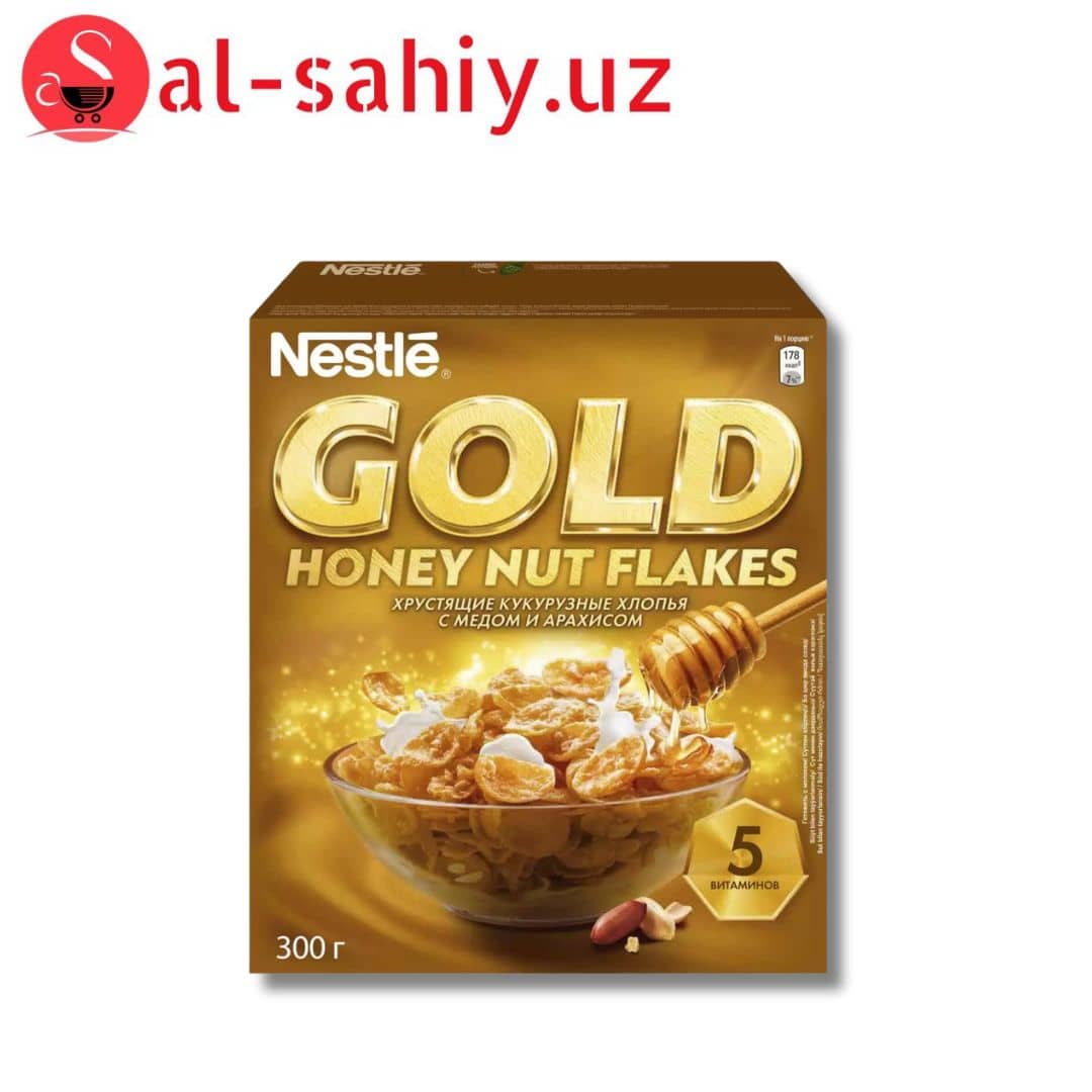 Nestle Gold Готовый завтрак Honey Nut Flakes 300 1