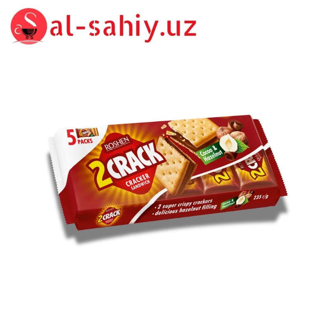 Крекер Cocoa&Hazelnut 2 Crack Roshen 5 pack 1
