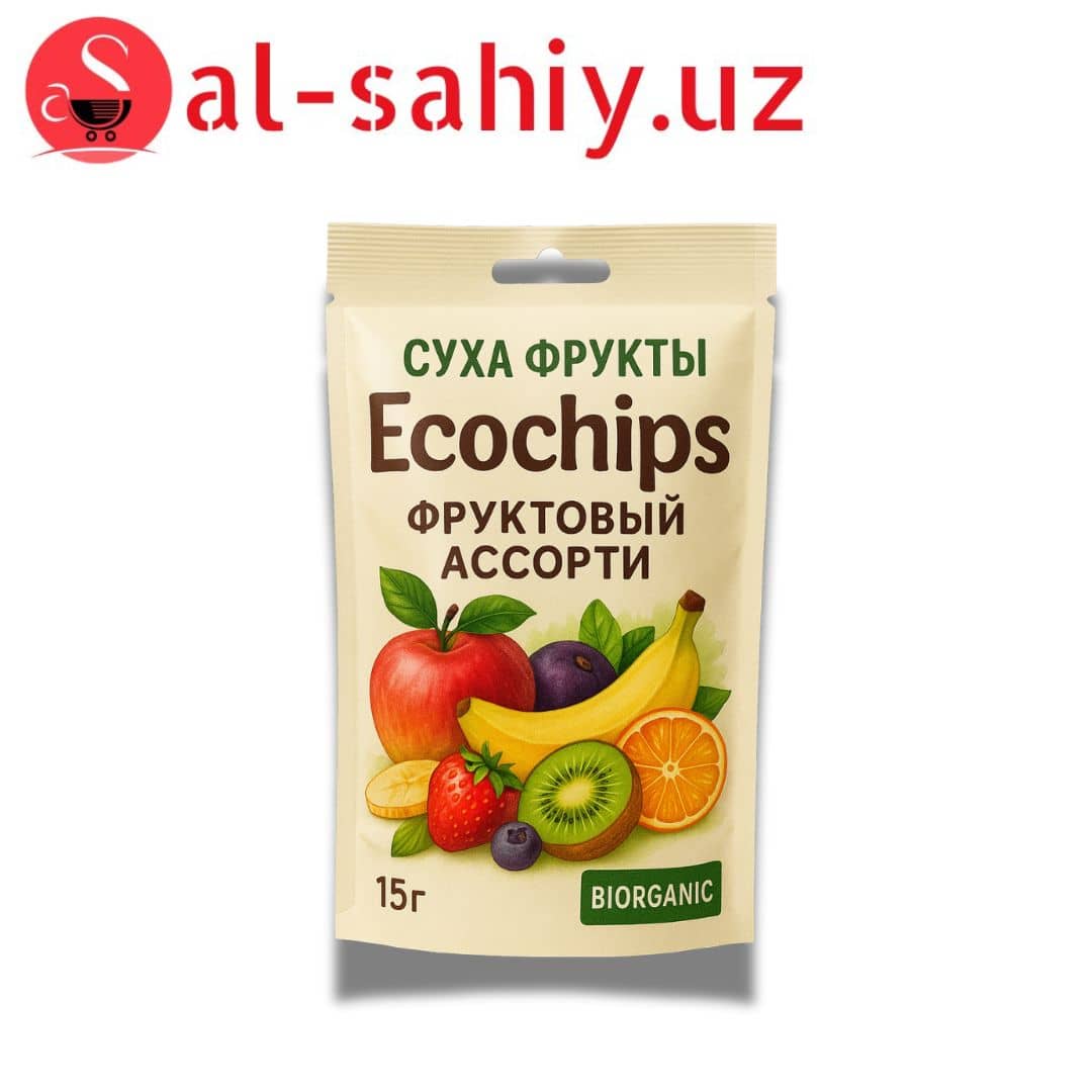 Суха фрукты Ecochips Фруктовый ассорти  15гр  "BIORGANIC" 1
