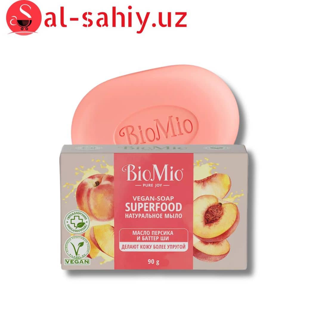 Мыло туалетное BioMio Bio-Soap Персик Ши (90 г) 1