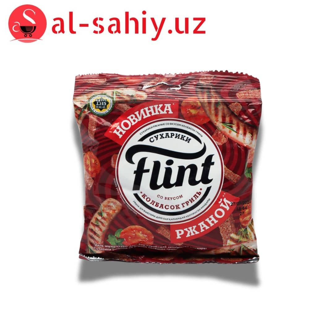 Новый Кириешки "Flint" ржаные со вкусом колбасок гриль 60гр 1