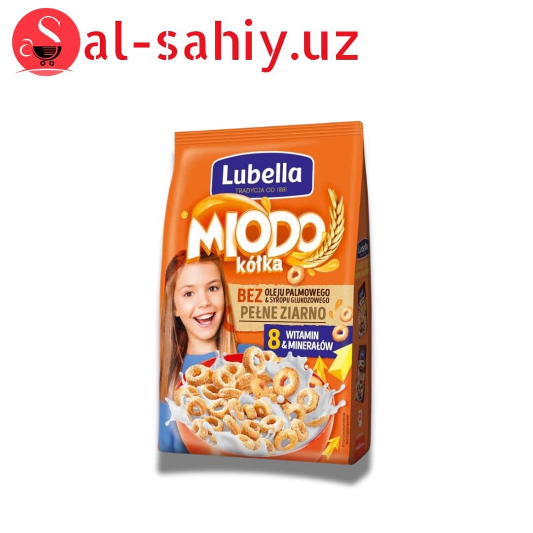 LUBELLA MLEKOŁAKI A HONEY WHEELS CEREAL RINGS WITH HONEY 500G 1