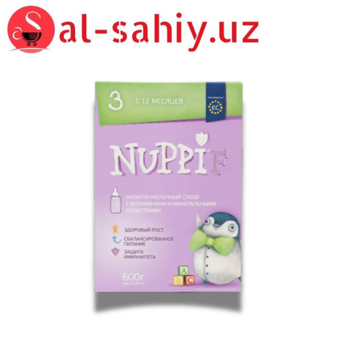 Молочная смесь Nuppi (Нуппи) F 3, с 12 мес., 600г. 1