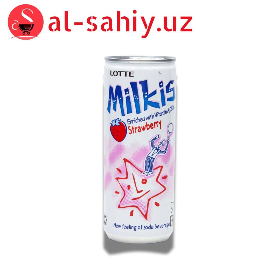 LOTTE MILKIS "Клубника" 250мл ж/б 1