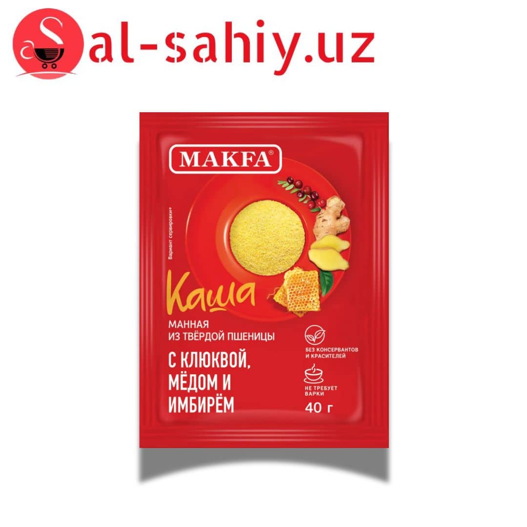 Каша манная "MAKFA" клюква, мёд и имбирь 40 гр 1