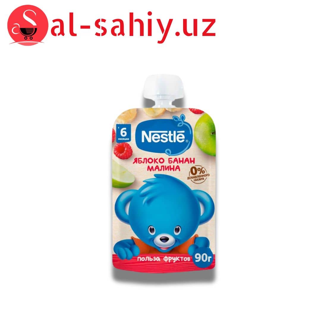 NESTLE пюре из яблок и малини 90г 1
