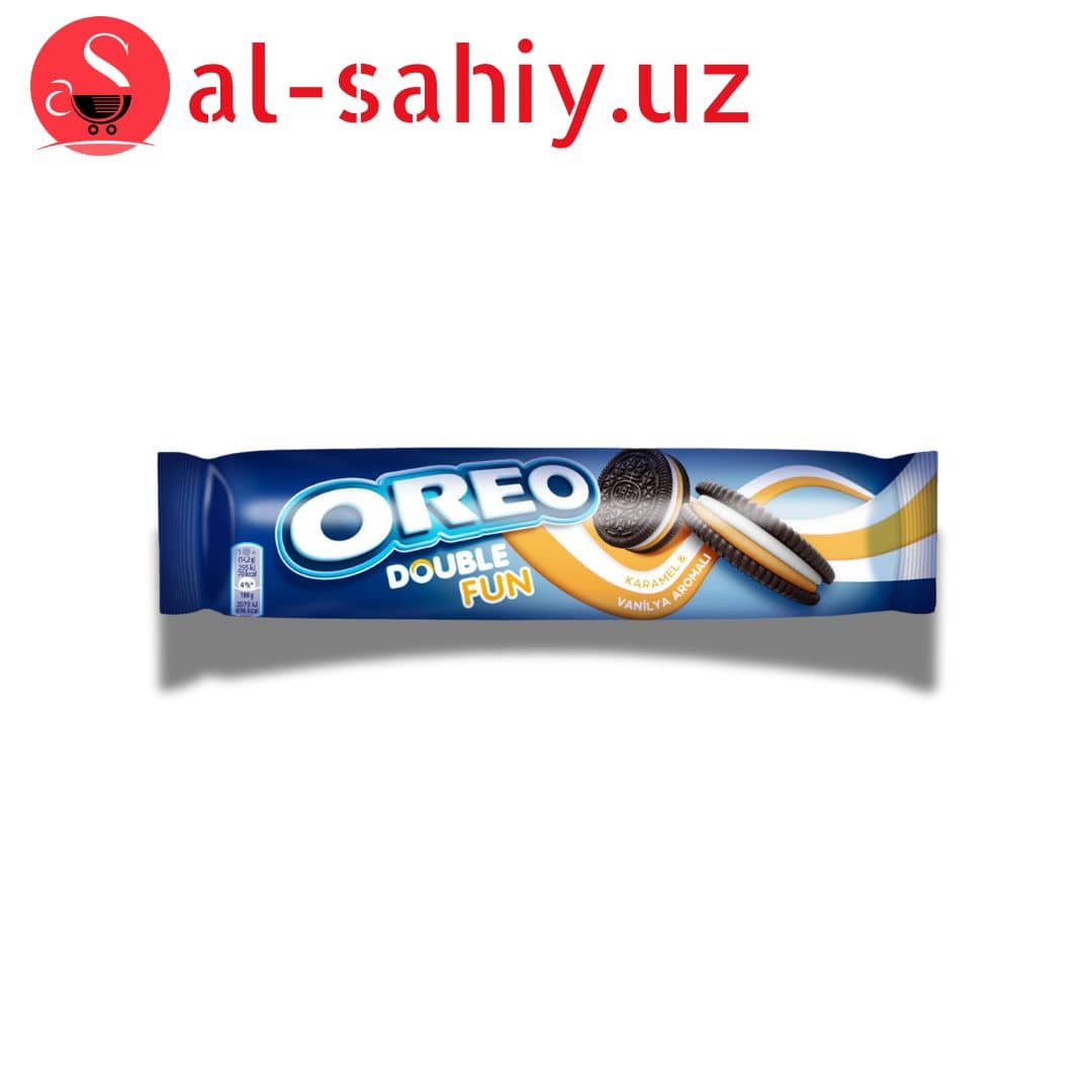 Oreo Double Fun Karamel Vanilya Aromalı Bisküvi 157G 1