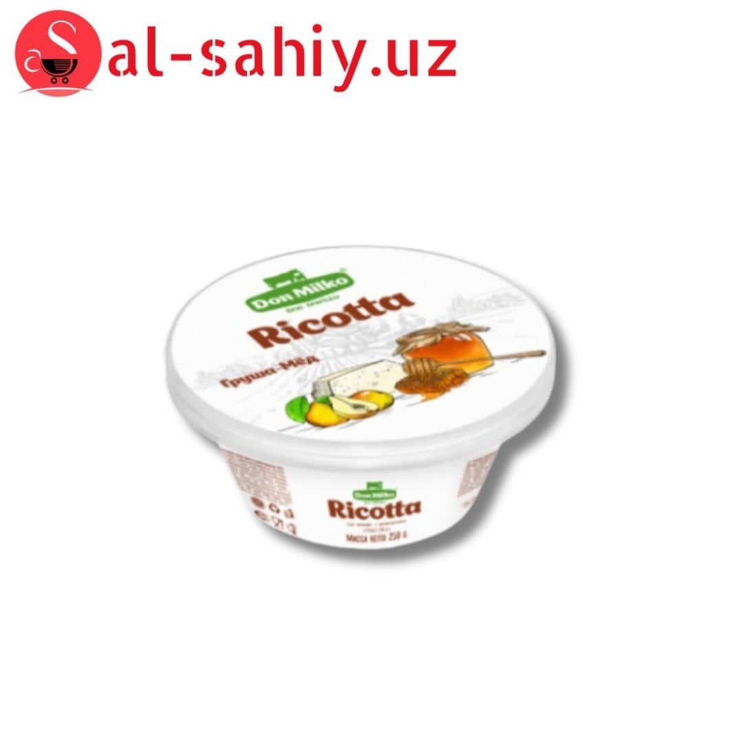 Сыр мягкий "Don Milko" Рикотто Груша и Мёд 250г 1