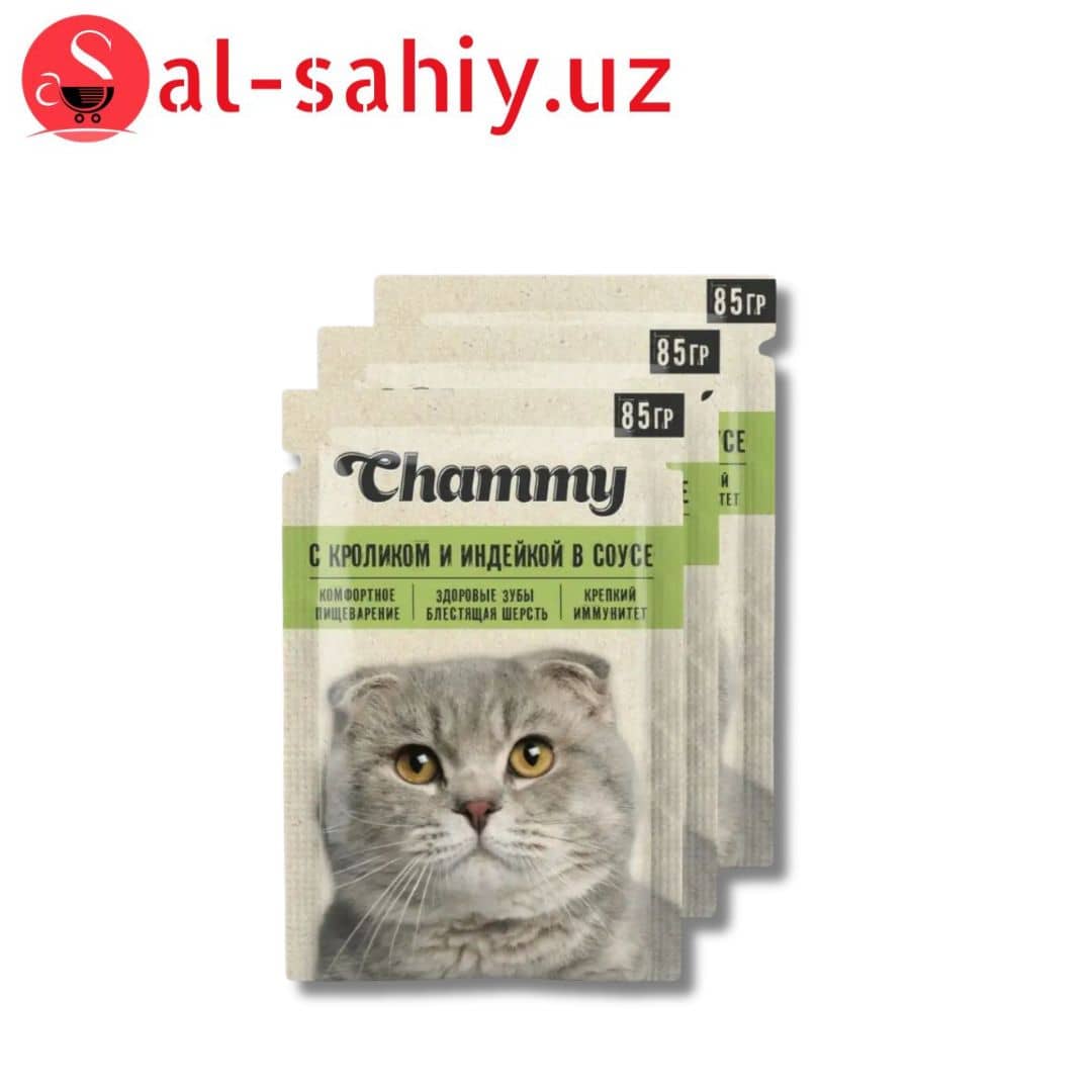 Корм для кошек Chammy c с кроликом и индейкой 85 гр 1