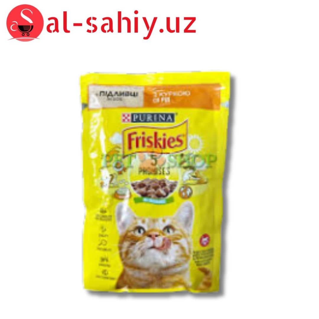 Friskies Для взрослых кошек с курицей 85гр 1