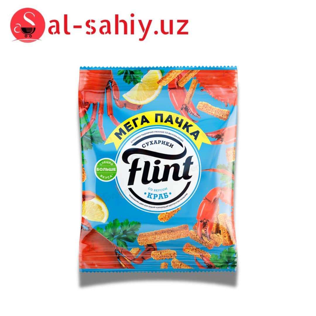 Новый  Кириешки "Flint" ржаные со вкусом краба  60гр 1