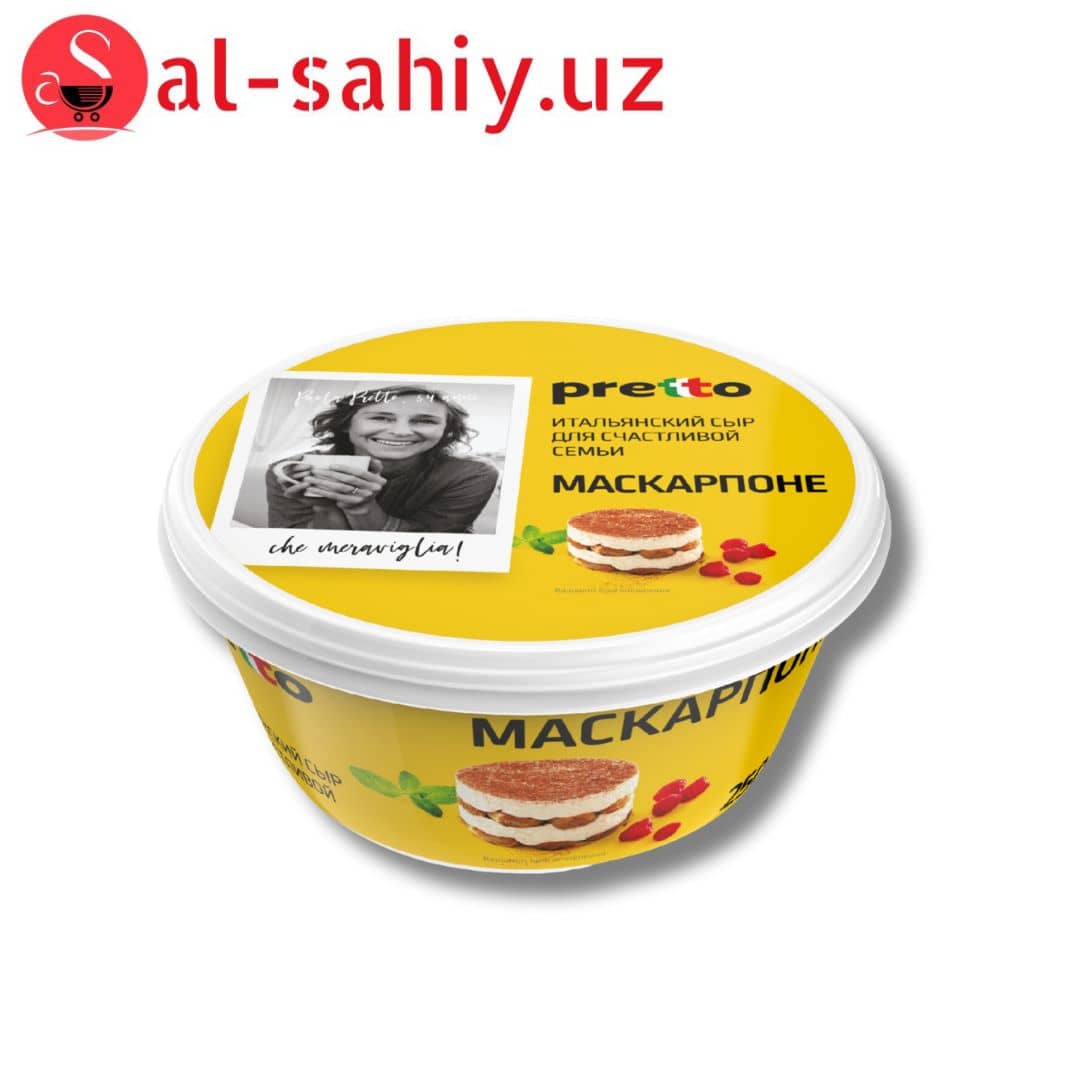 Сыр МАСКАРПОНЕ Pretto мягкий творожный 80% 250г 1