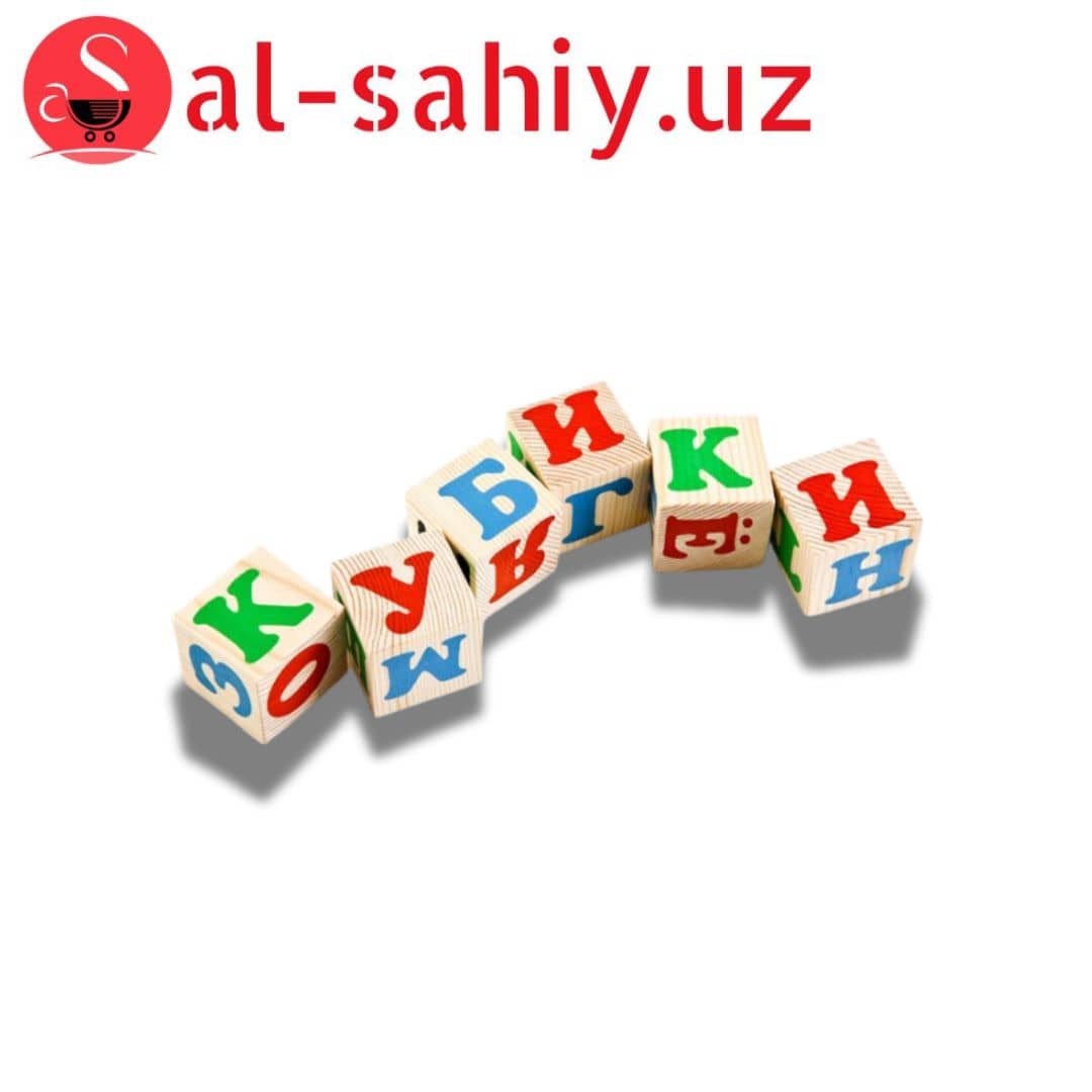 Игрушка Кубик рубик алфавит деревянний 12pcs 1