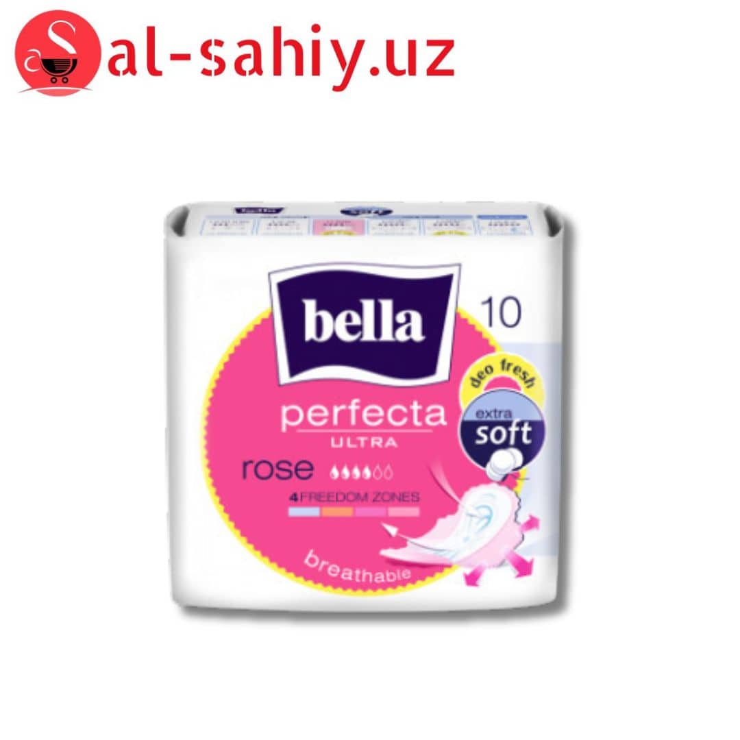 Прокладки ж/впит многосл. фикс клеев слоем Bella Perfecta Ultra ROSE DEO FRESH 10шт 1
