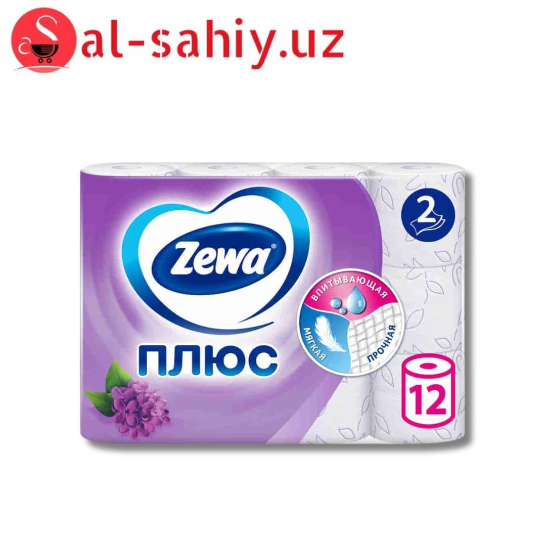 Туалетная бумага Zewa Плюс двухслойная Сирень (12 шт.) 1