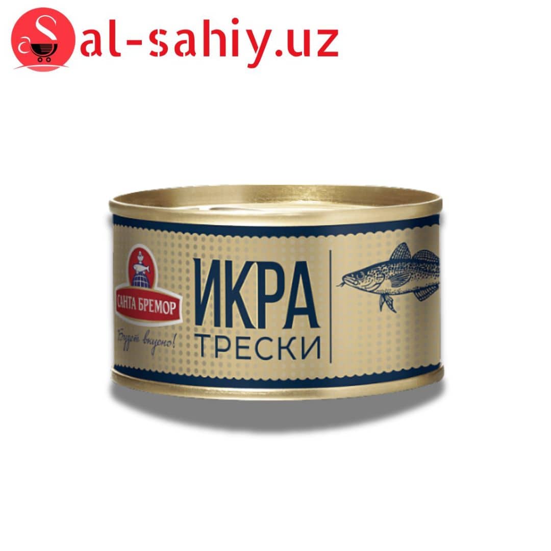Икра деликатесная люкс трески "Pate" пастеризованная 1/90 ж.б 1