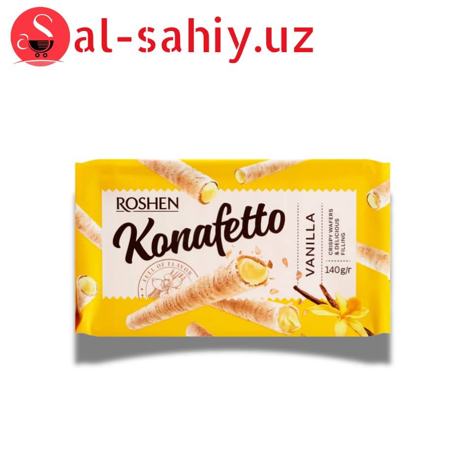 Вафельные трубочки "ROSHEN" Konafetto с ваннильной начинкой 140гр/ 15шт 1