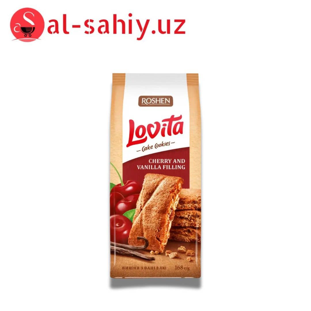 Печенье "ROSHEN" Lovita Cherry Vanilla Вишня Ваниль 168 г 1