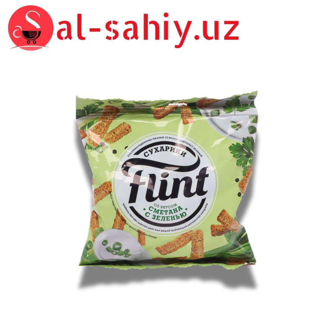 Новый Сухарики FLINT со вкусом сметаны с зеленью  27гр 1