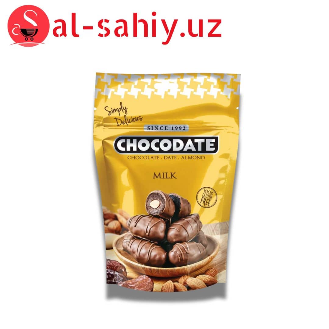 Конфеты CHOCODATE MILK Финики с миндалем в молочном шоколаде 100г 1