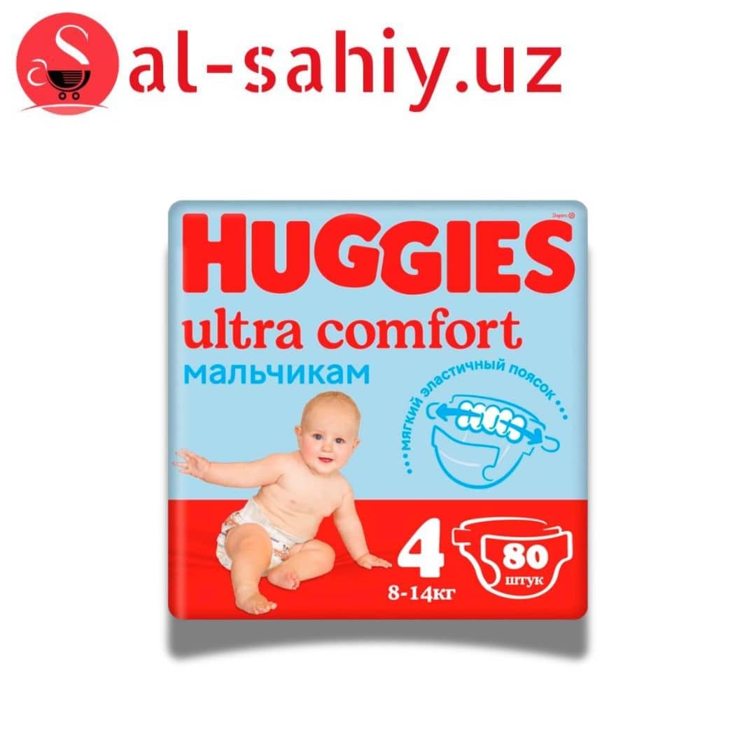 Памперс Huggies  Ультра Комфорт 4 (8-14кг) 19х8 Мал 1