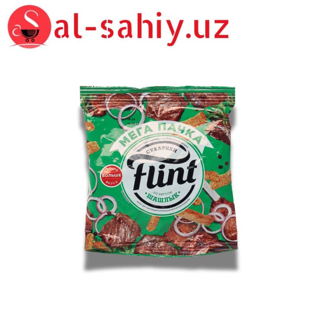 Новый Сухарики FLINT со вкусом шашлык 100 гр 1