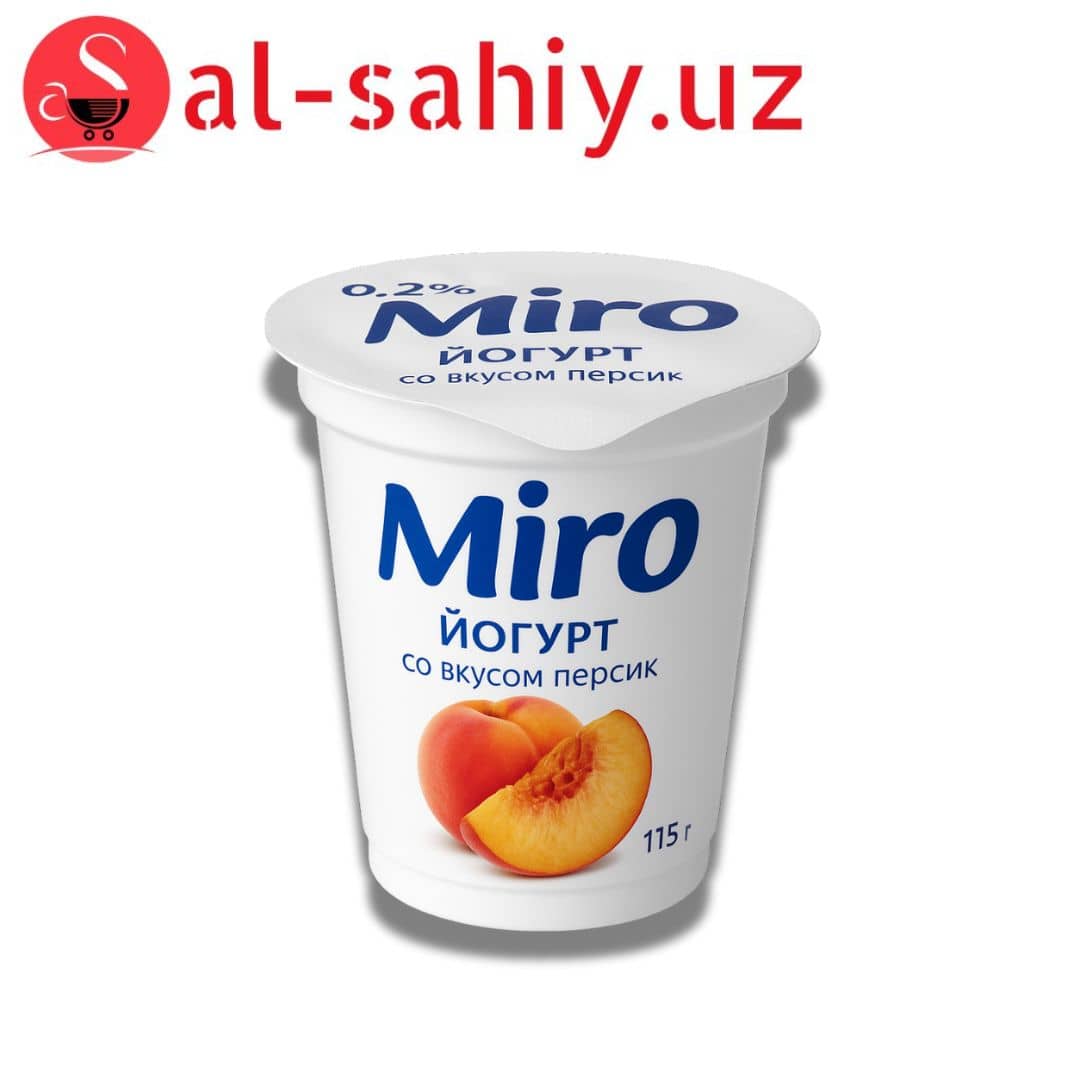 Йогурт "Miro"  0,2%  со вкусом  персик   115гр 1