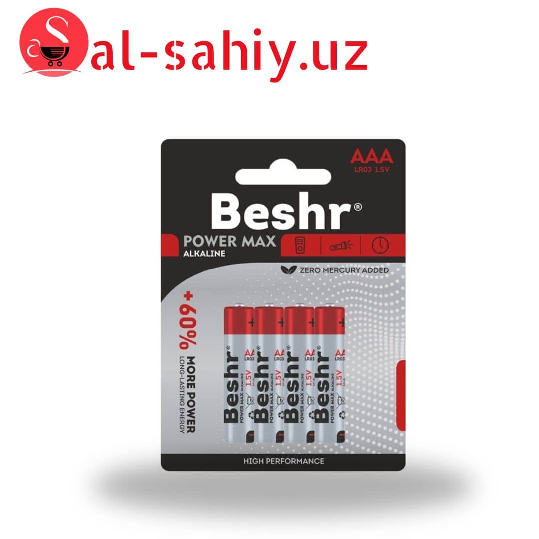 Батарейка Beshr AAA LR03 1.5V (красный) 1