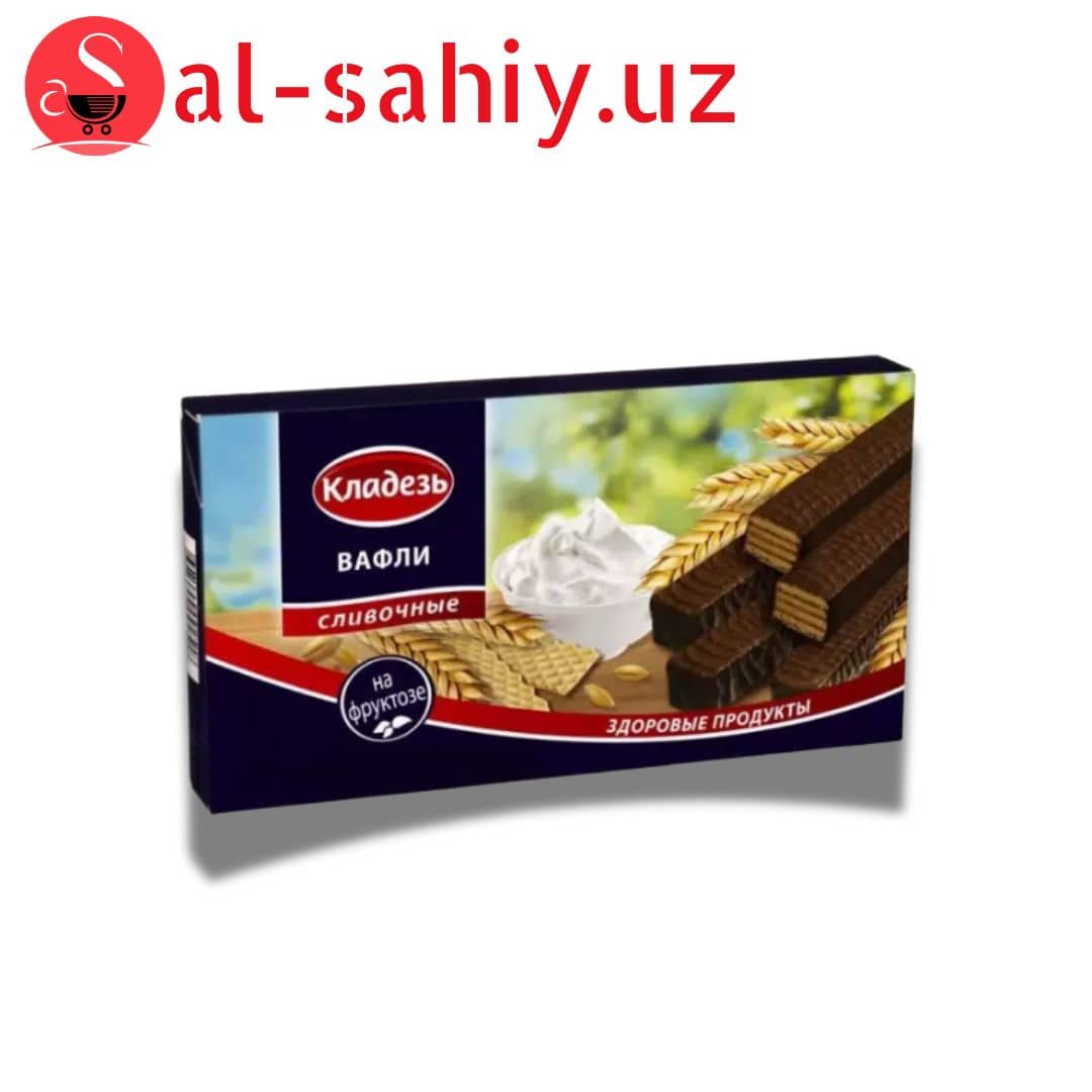 ВАФЛИ КЛАДЕЗЬ ГЛАЗИРОВАННЫЕ НА ФРУКТОЗЕ СО ВКУСОМ ТОПЛЕНОГО МОЛОКА, 150 Г 1