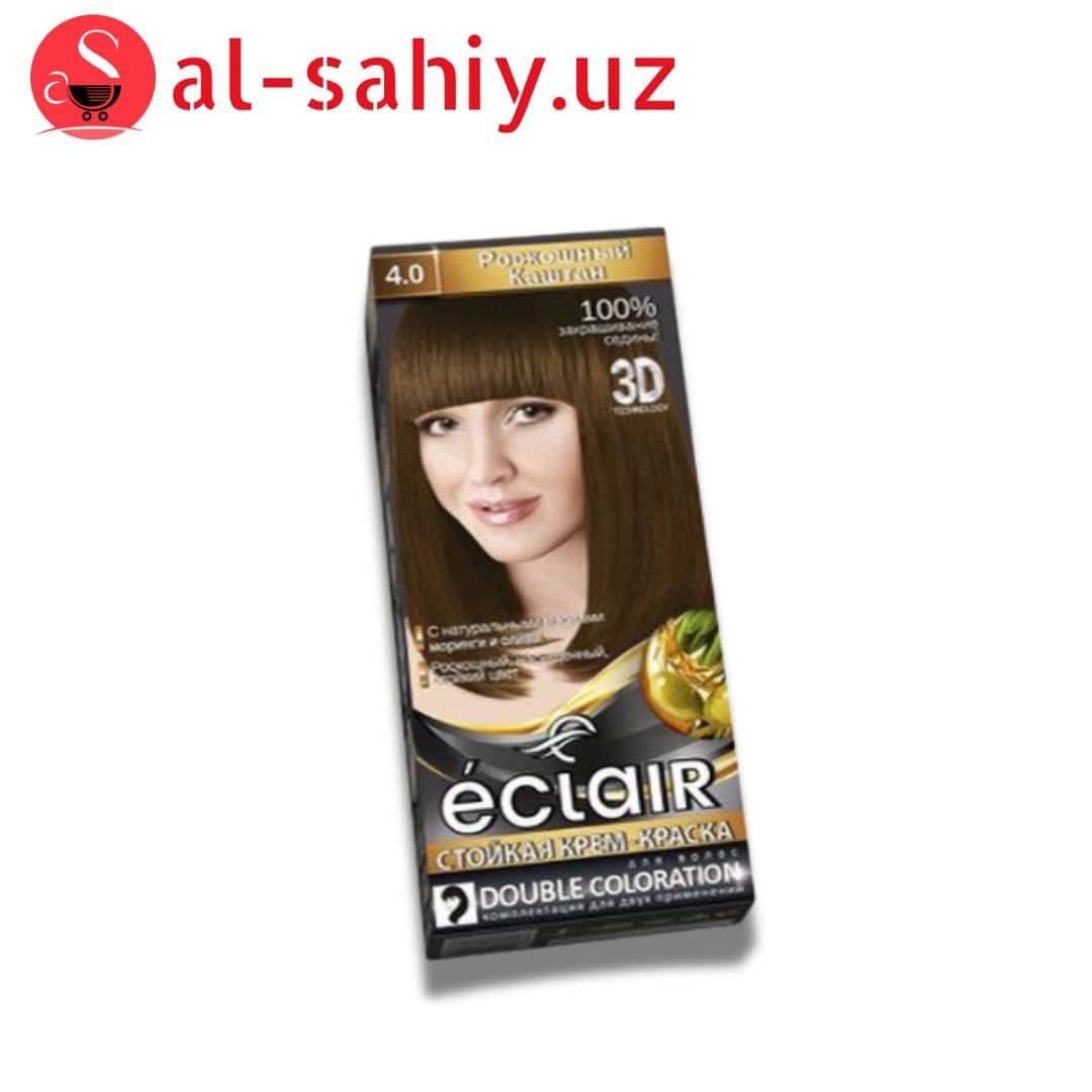 Краска дл волос Eclair "3D"   роскошный каштан 4,0 1