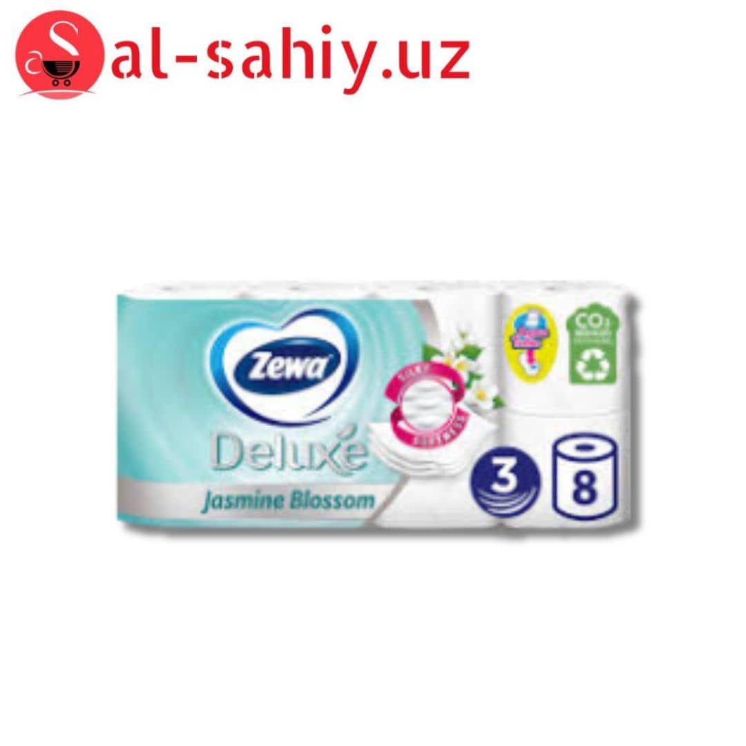 Туалетная бумага Zewa Deluxe Жасмин 3 слоя 8 рулонов 1