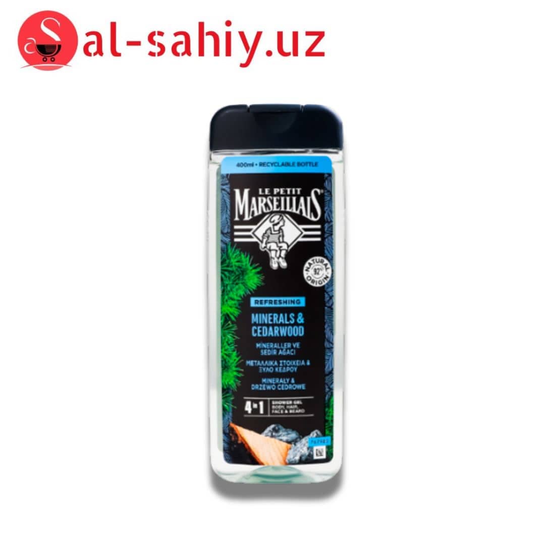 ГЕЛЬ-ШАМПУНЬ 4В1 MINERALS&CEDARWOOD LE PETIT MARSEILLAIS 400МЛ¶ 1