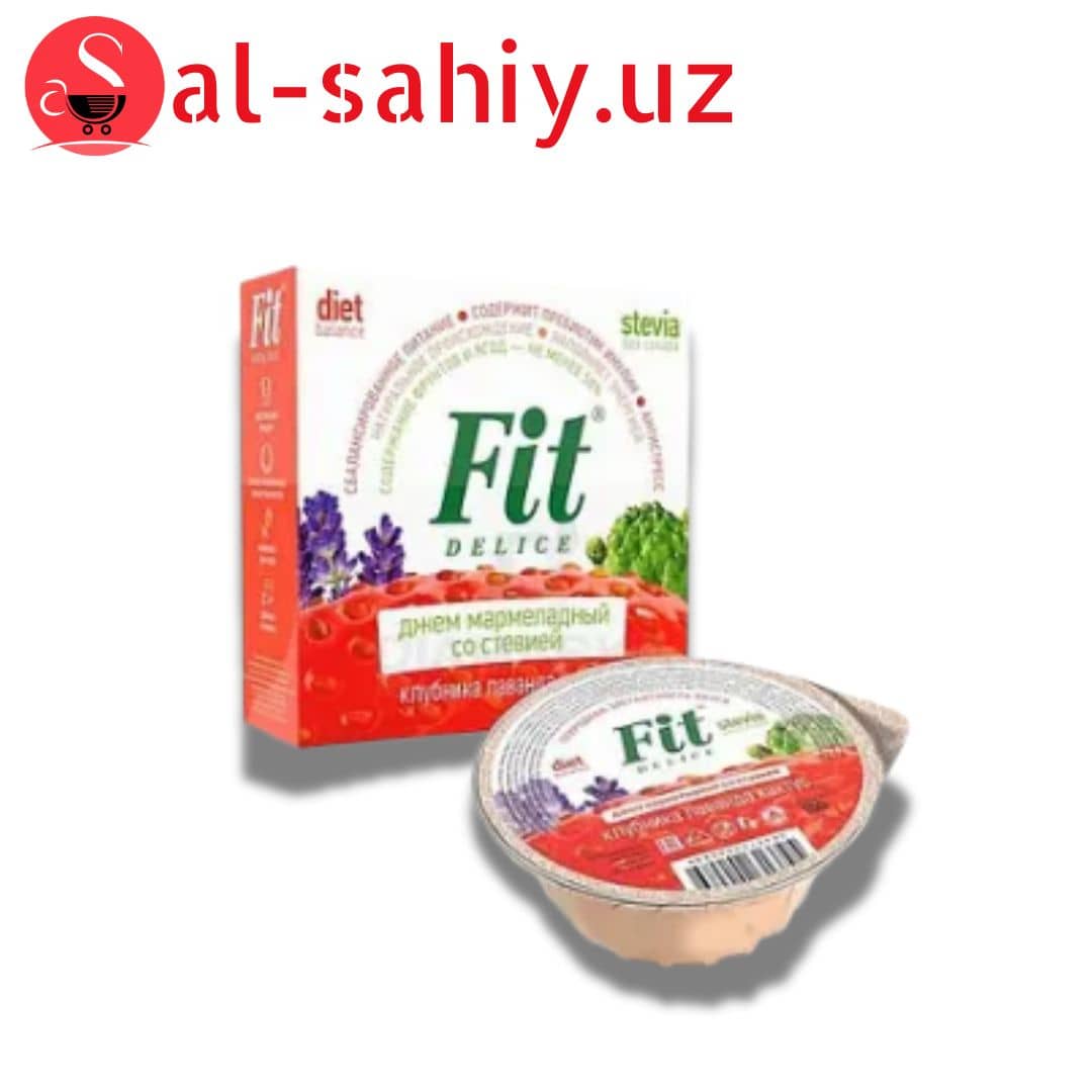 Джем мармеладный со стевией Клубника-лаванда-кактус Fit 100гр 1