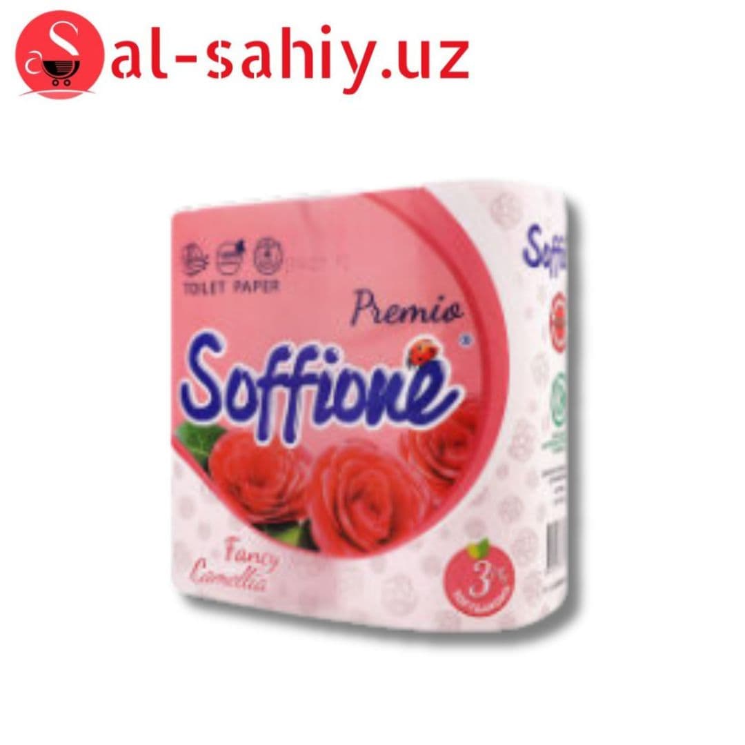 ТУАЛЕТНАЯ БУМАГА FANCY CAMELLIA PREMIO SOFFIONE 4ШТ