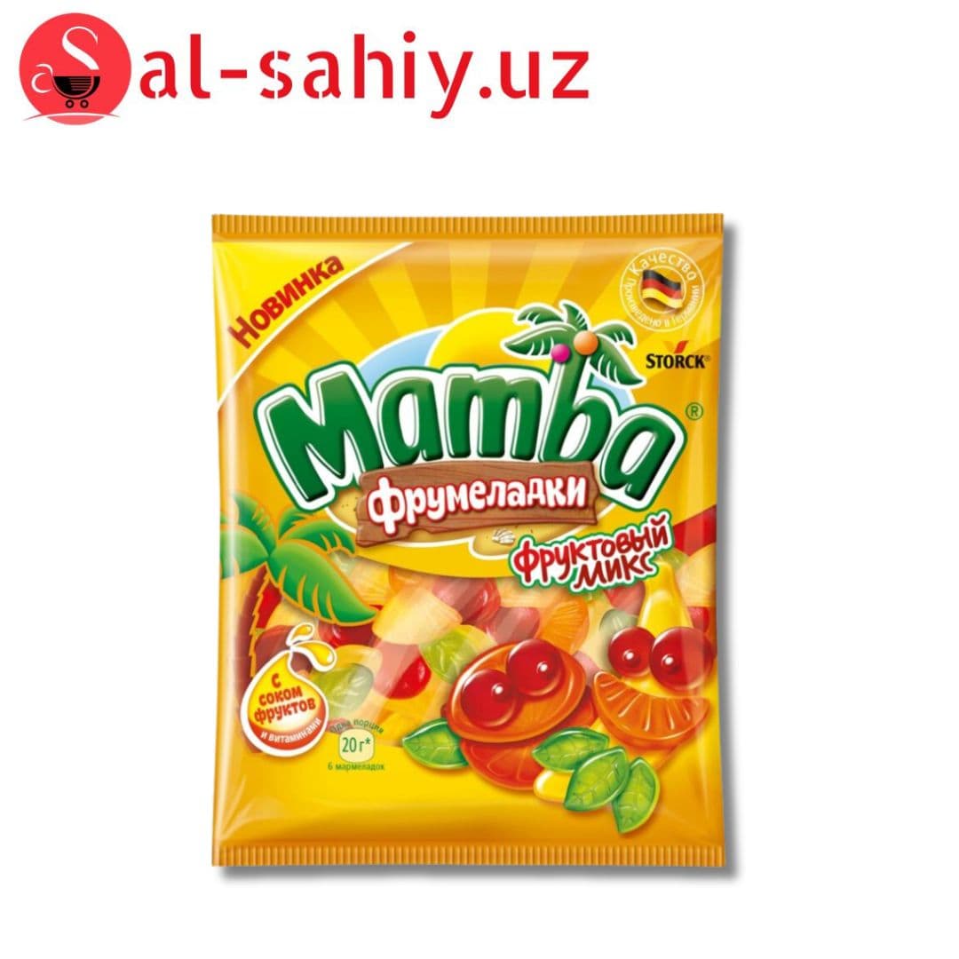 Жевательные конфеты Mamba  фруктовый микс 72гр
