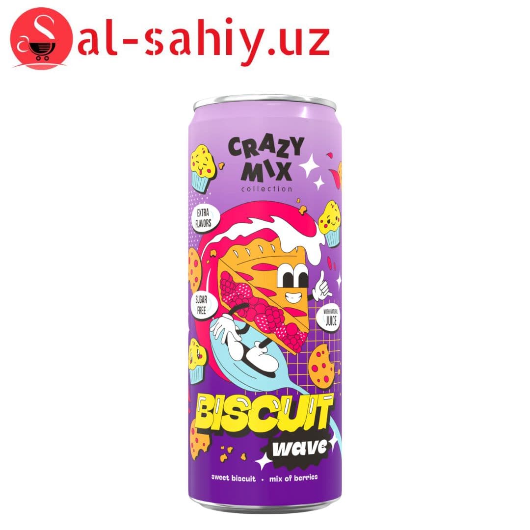 Напиток безалкогольный "CRAZY MIX" BISCUIT wave  0,33л