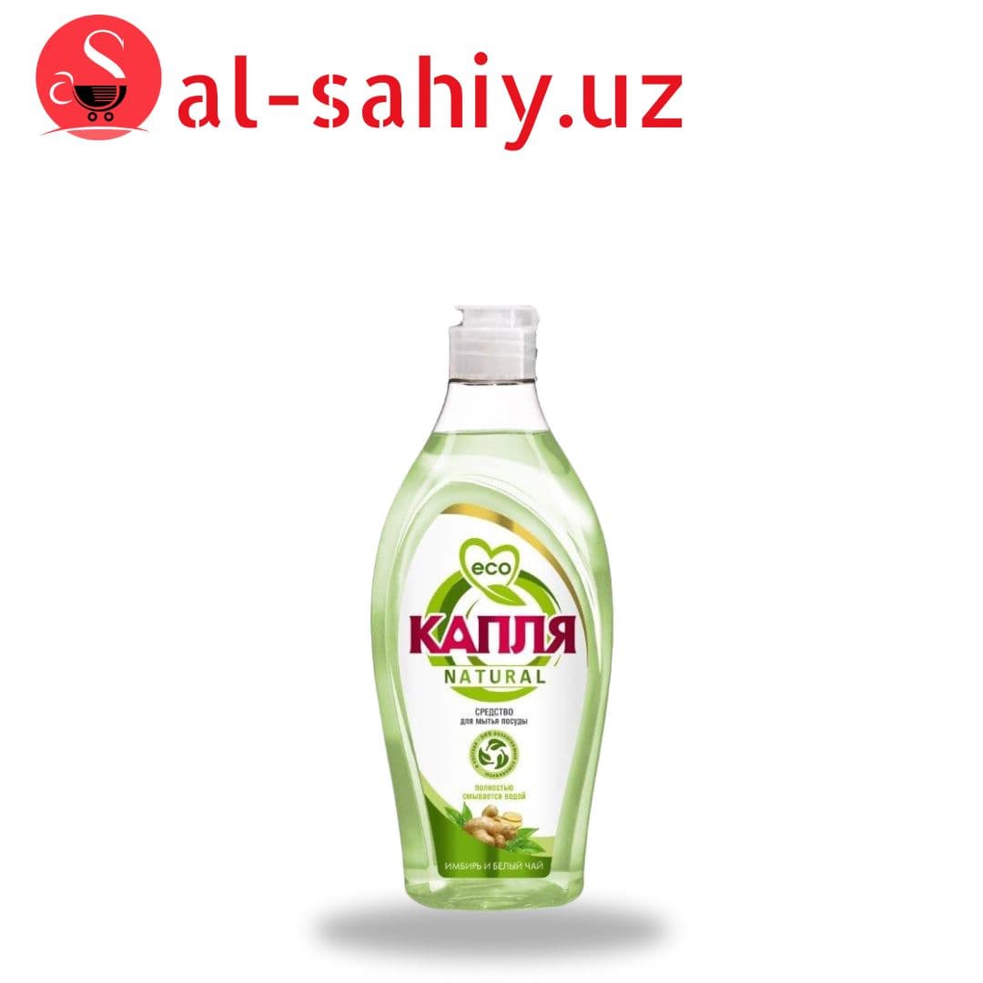 Средство для мытья посуды Капля Natural Имбир и белый чай 500г