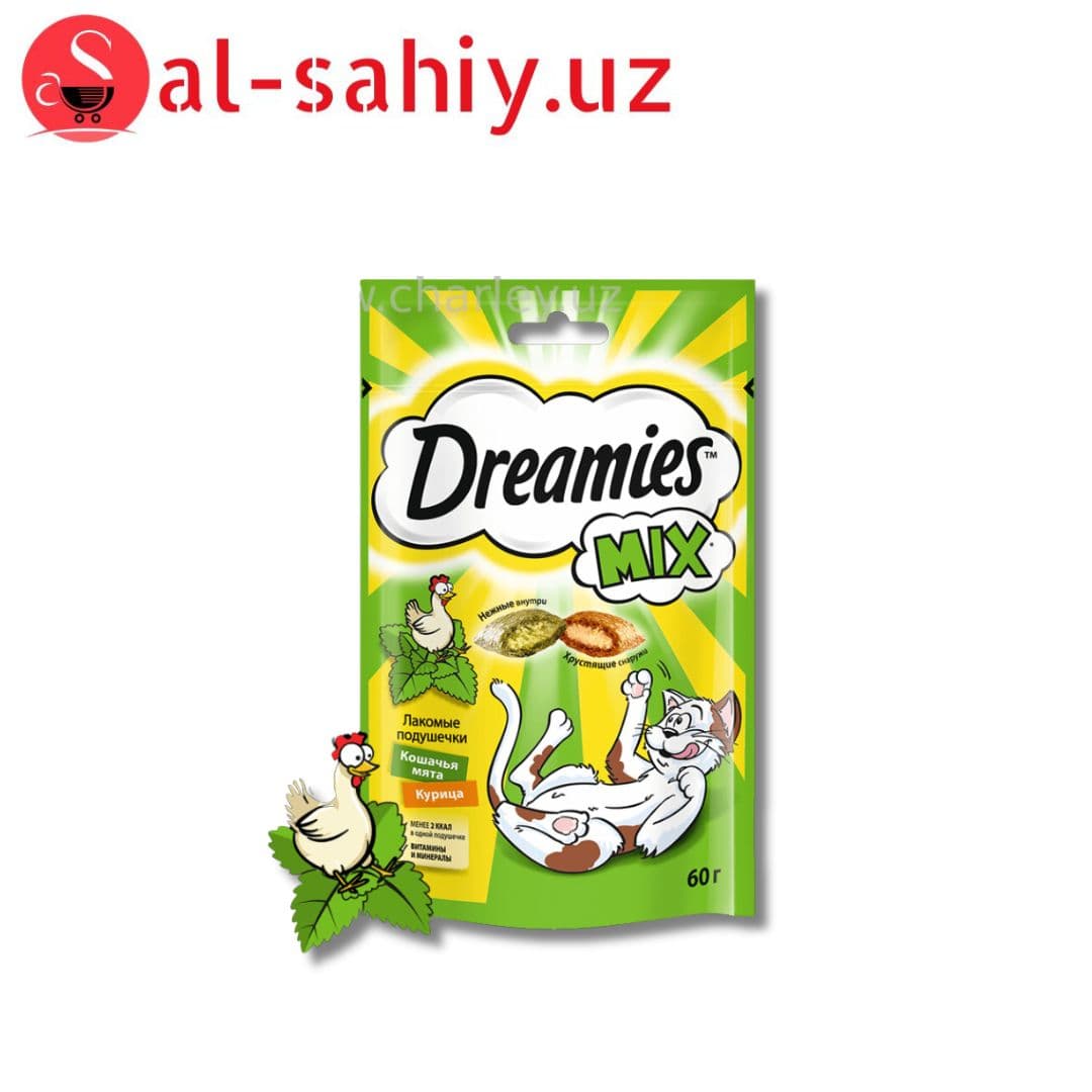 Лакомство для кошек Dreamies, 60 г, курица