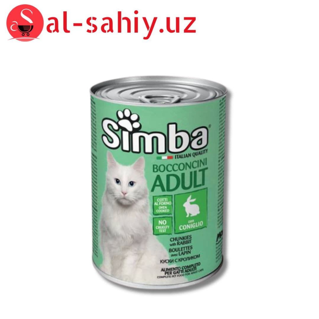 Simba влажный корм для кошек консервы со вкусом кролика, 415 г