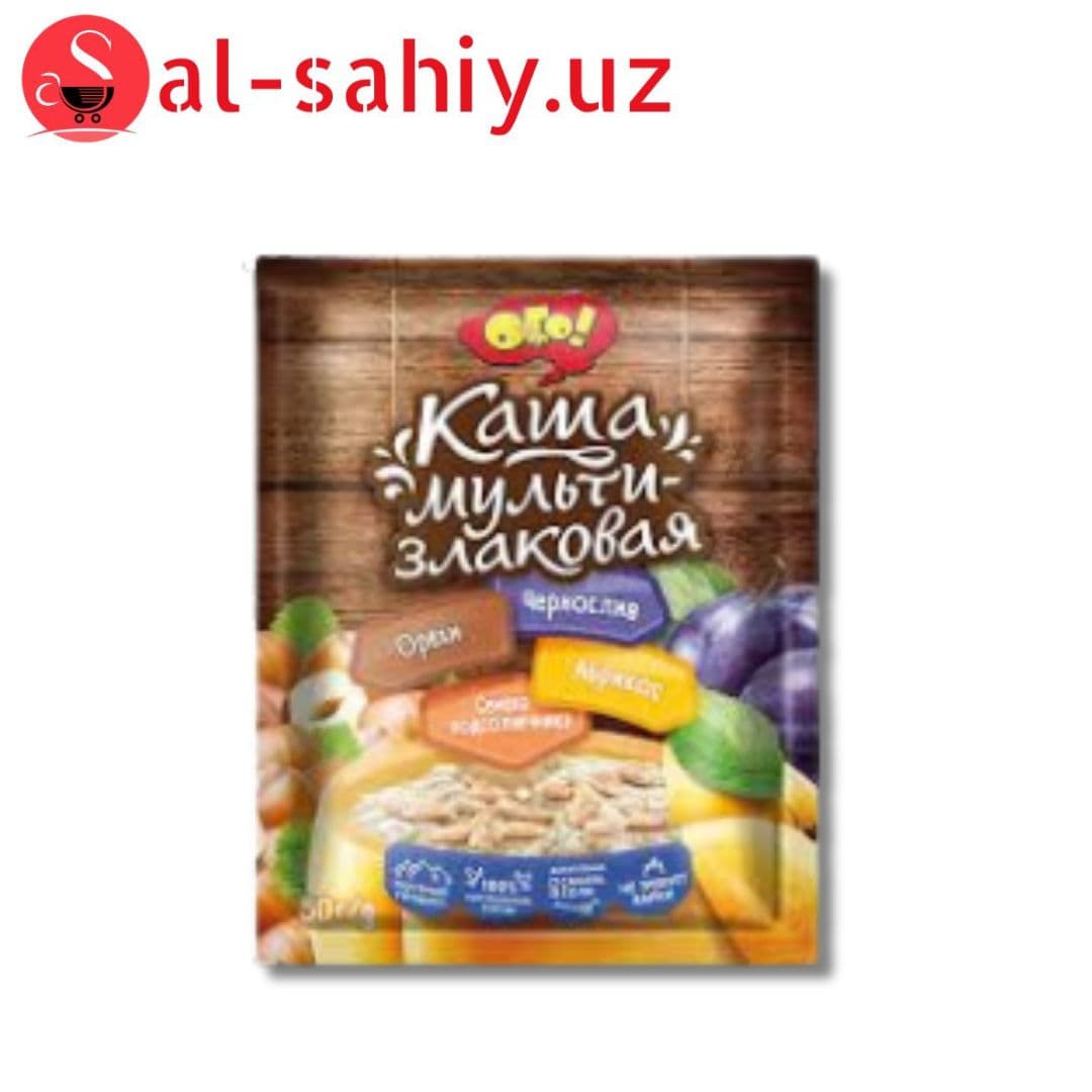 ОГО! Каша мультизлаковая с абрикосом. черносливом. орехом и семенами подсолнечника 50гр