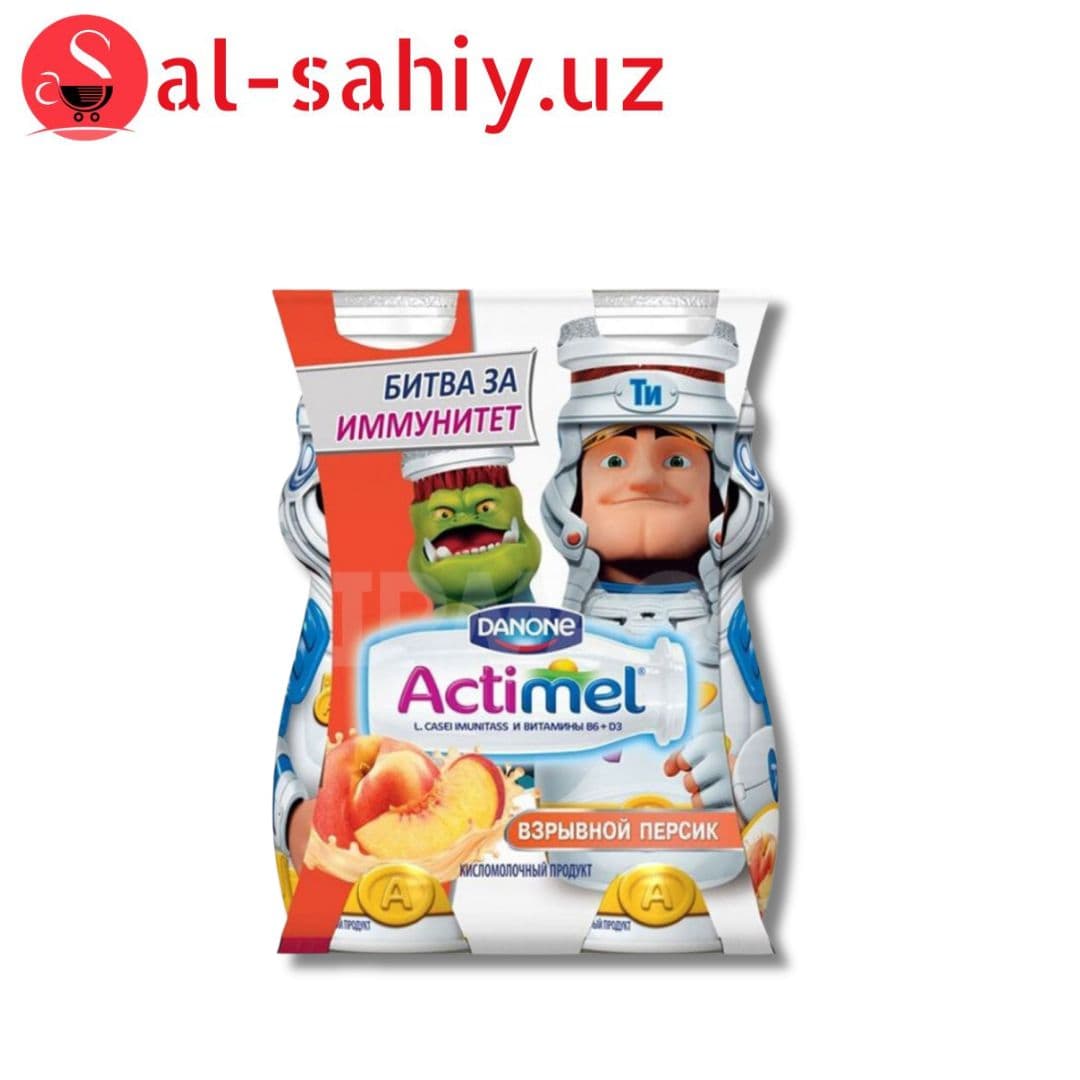 КИСЛОМОЛОЧНЫЙ ПРОДУКТ ACTIMEL ВЗРЫВНОЙ ПЕРСИК, 100 Г