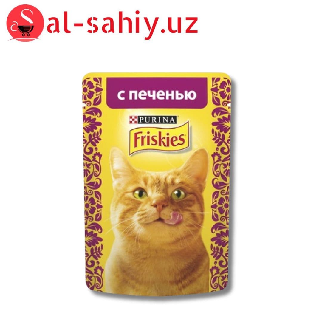 Friskies Для взрослых кошек с печенью 85гр