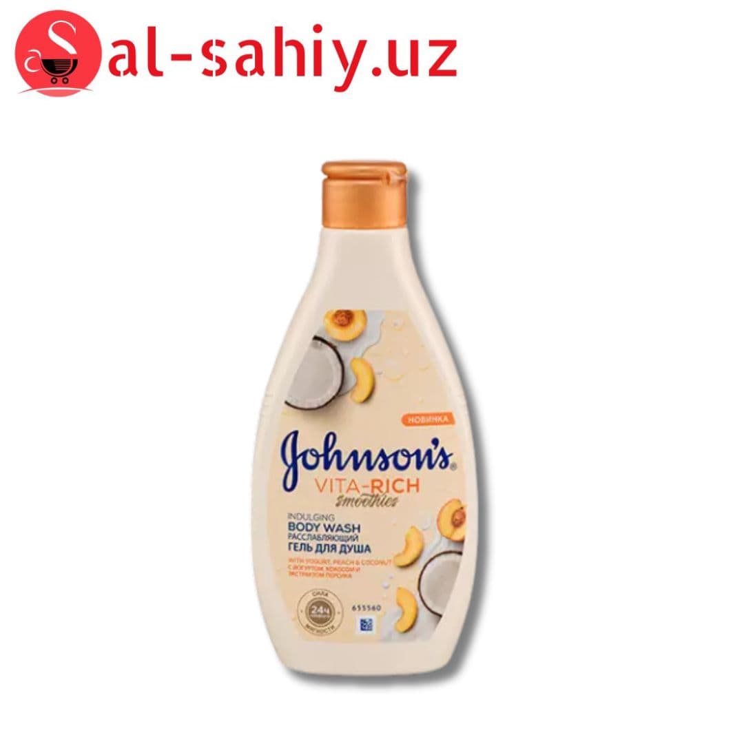 Johnson's Vita-Rich Смузи Ухаживающий Гель для душа с йогуртом кокосом и экстрактом персика 250мл