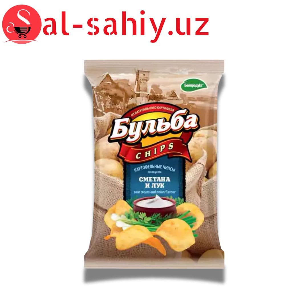 Чипсы БУЛЬБА chips со вк. сметаны и лука 75гр