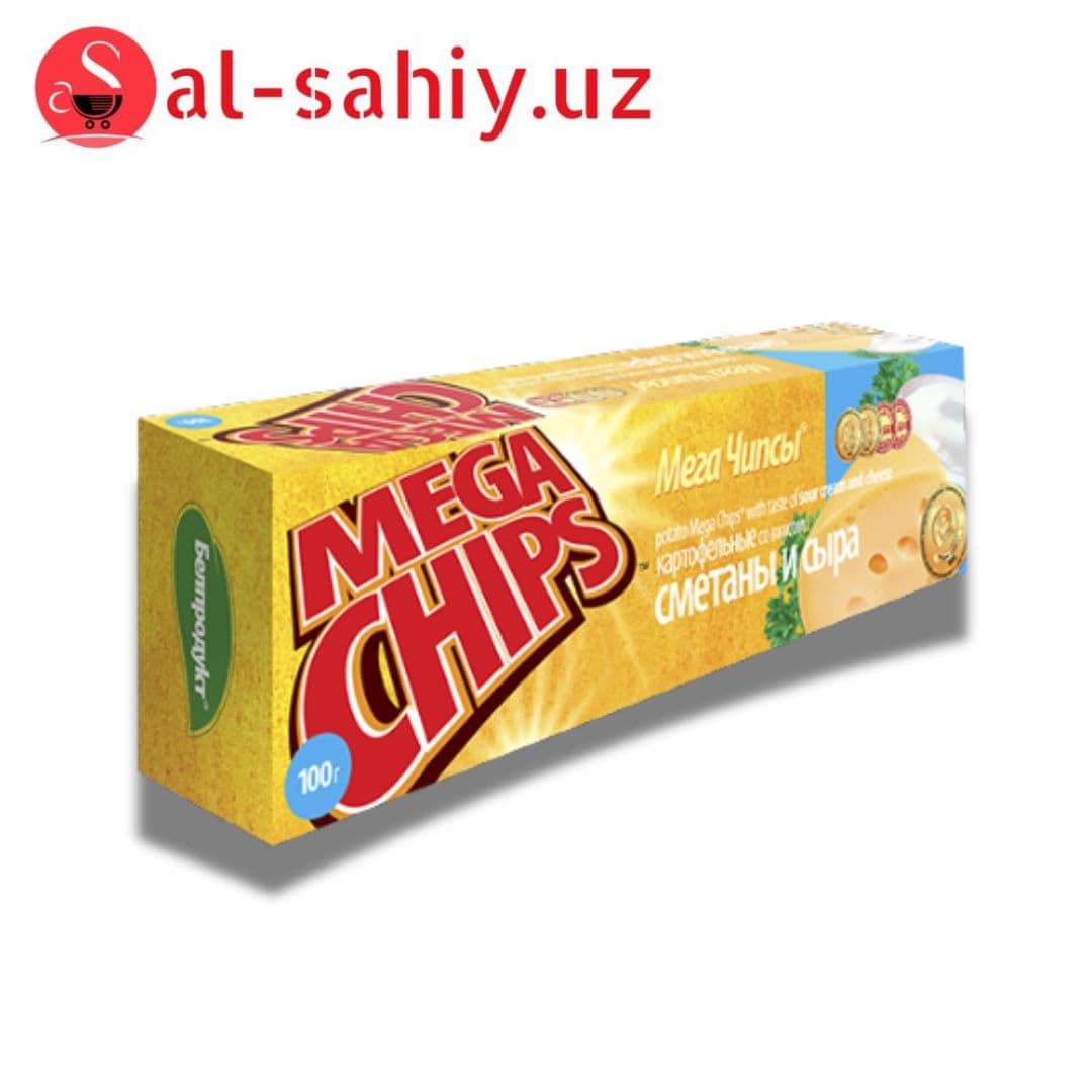 Мегачипсы со вкусом сметана и сыр 50 гр