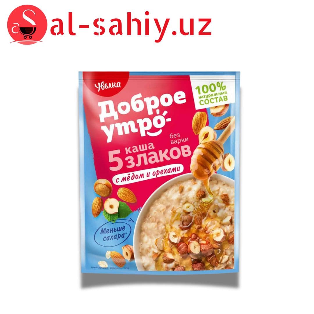 Каша Увелка 5 злаков с медом и орехами (40 г)